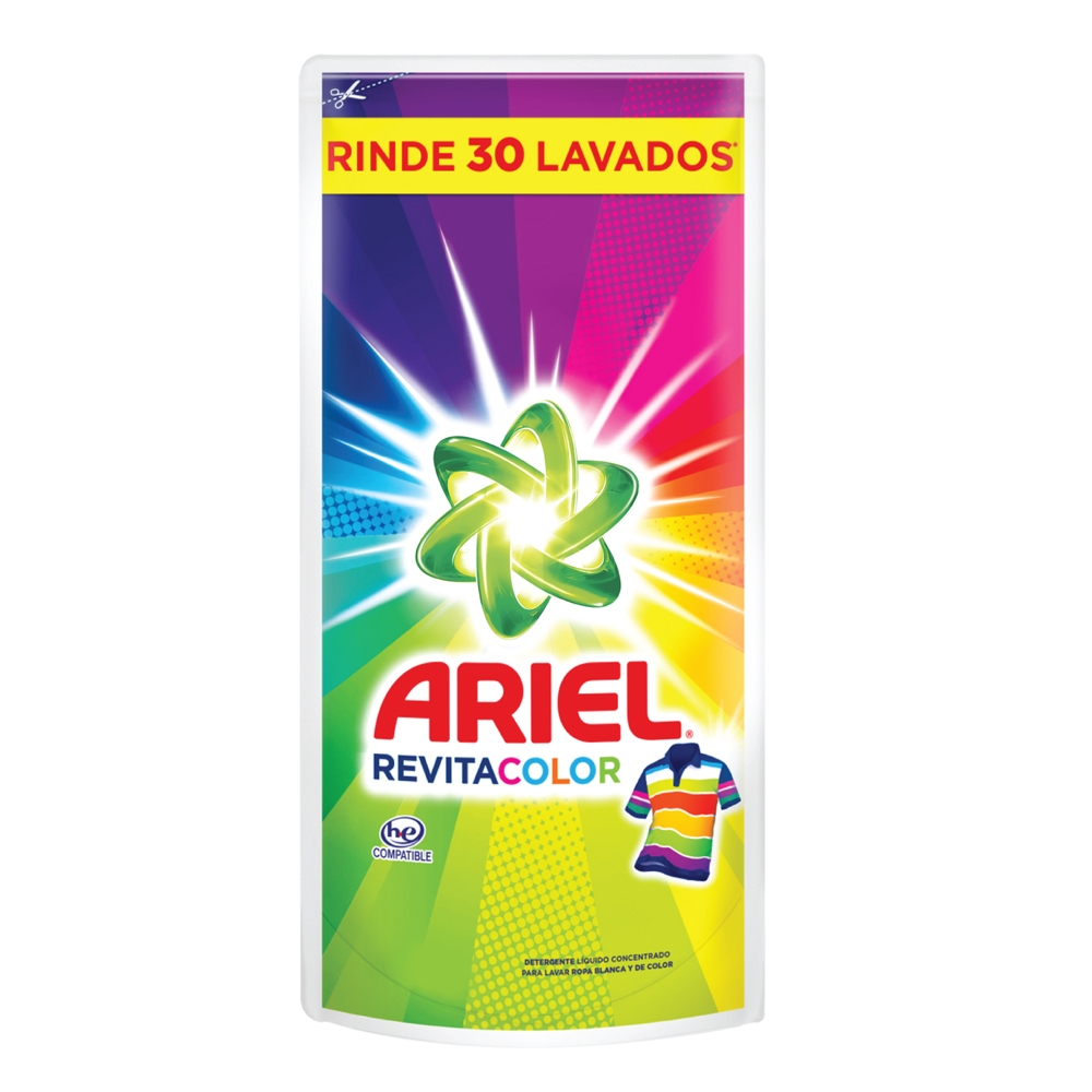 ARIEL REVITACOLOR LIQ POUCH 1200ML Lagos Distribuidores