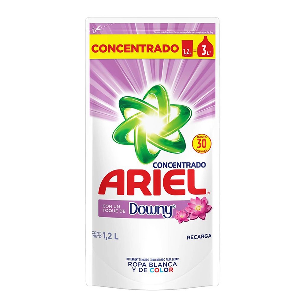 Detergente Líquido Ariel Concentrado Doypack 1.2 L